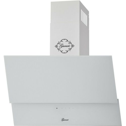 GURARI Kopffreihaube Gurari GCH 268 WH 8 Prime mit Abluftschlauch 150mm, Wandhaube mit Fernbedienung, Dunstabzugshaube 80cm, Weiß Glas, EEK A, 1000m³/h