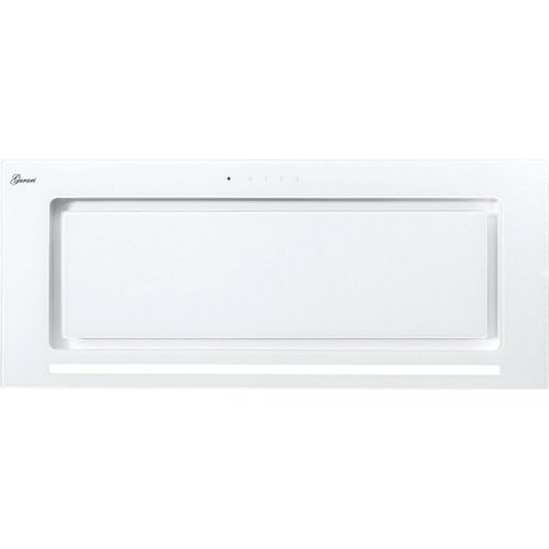 GURARI Deckenhaube GCH E 217 WH 70 PRIME mit Abluftschlauch 150mm, Dunstabzugshaube mit Fernbedienung, 70cm, Deckenhaube, 1000m³/h, Weißglas, Lüfterbaustein, Einbau Haube