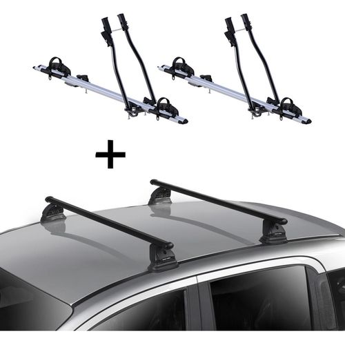 2x Fahrradträger SAGITTAR + Dachträger VDP EVO Stahl kompatibel mit für Mercedes GLE Coupè (C292) 5 Türer 2015-2019
