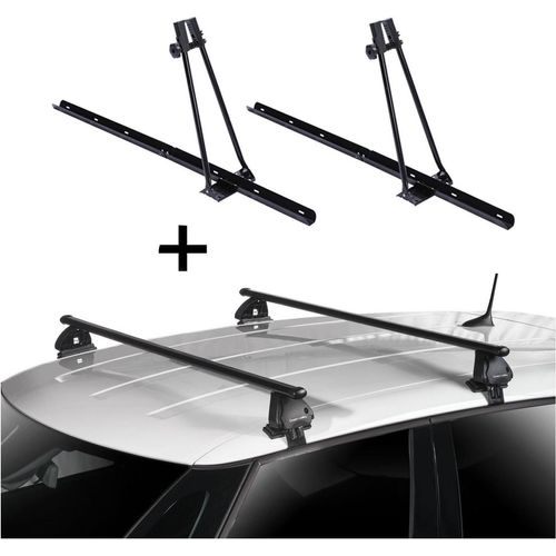 2x Fahrradträger ORION + Dachträger VDP EVO Stahl kompatibel mit für Opel Astra K 5 Türer ab 2015