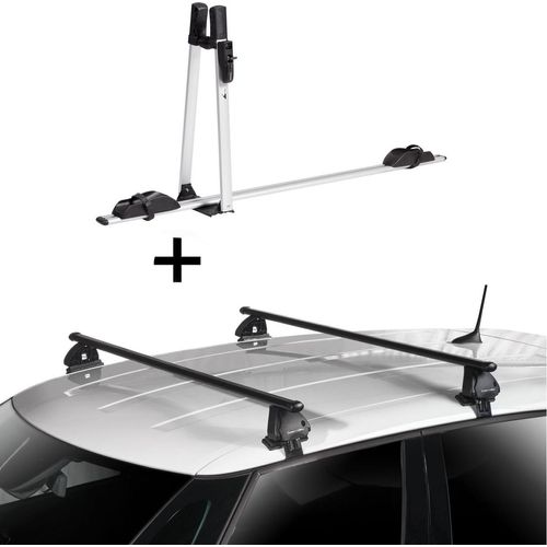 1x VDP Fahrradträger ALU Premium + Dachträger VDP EVO Stahl kompatibel mit für Opel Corsa F 5 Türer ab 2019