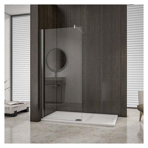 Duschwand 80x200cm mit Befestigungsstange die Klemme 90cm begehbare Duschwand 10mm Antikalkglas
