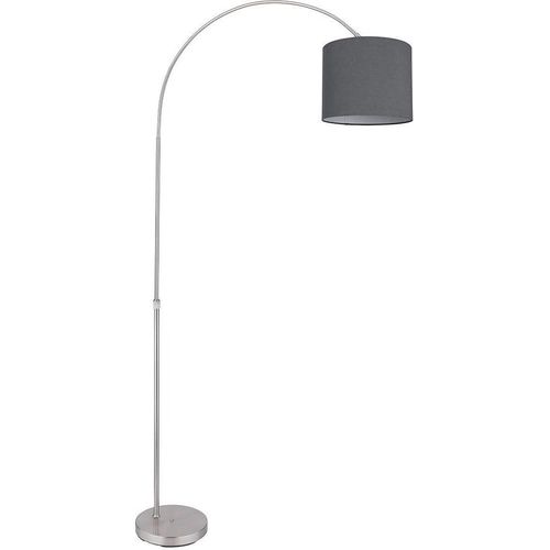 LED Bogenstehleuchte, Textil, höhenverstellbar, H 195 cm