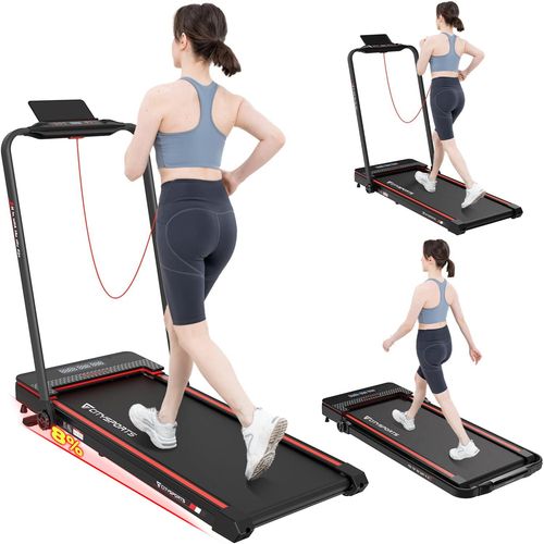 Laufband mit Steigung , 1400W Bluetooth-Lautsprecher Walking Pad Fitnessgerät 1-12km/h einstellbare Geschwindigkeit, ultradünn und leise für Heim/Büro