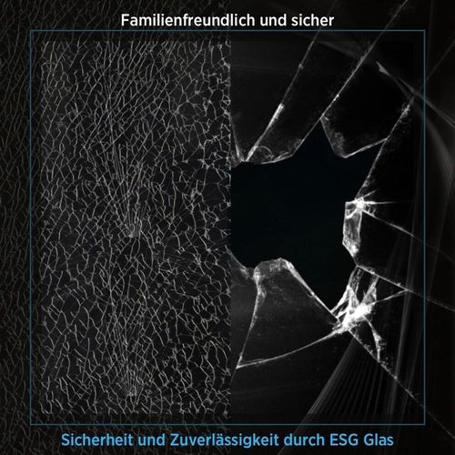 Glasplatte24 70x195cm Nischendusche in Satinierter Mittelstreifen ESG, Nano Glas Duschtür, Justiermöglichkeit +5cm