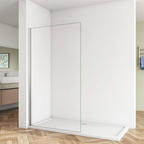 Duschwand 110x200cm begehbare Duschwand 10mm Antikalkglas