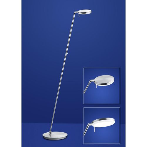 B-Leuchten LED Stehleuchte Omega Nickel