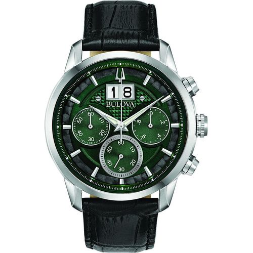 Multifunktions Bulova Schwarz Kollektion Sutton - mann
