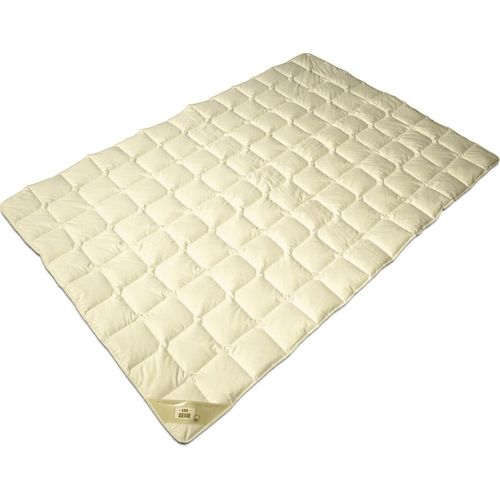 Seide / Baumwolle Sommerdecke mit kbA Baumwoll Bezug Bettdecke in 155x220 cm