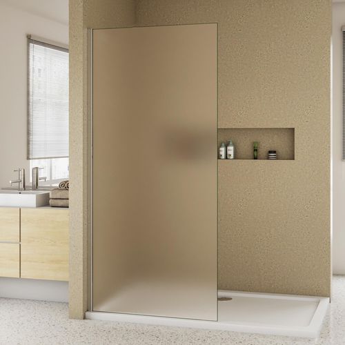 Duschwand 80x200cm begehbare Duschwand Walk In 10mm Nano ESG Milchglas Höhe 200cm