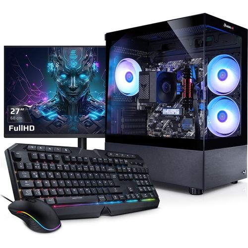kiebel.de PC Set mit 27 Zoll TFT Viper V AMD Ryzen 7 5700G, 32GB DDR4, AMD Vega Grafik, 1TB SSD, WLAN, Windows 11, Komplettsystem