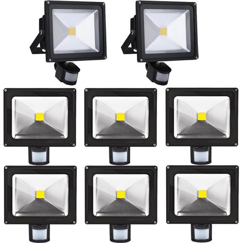 8pcs 30W LED Strahler Fluter Spot Außenstrahler Flutlich mit Bewegungsmelder,Greenmigo Warmweiß Wandstrahler IP65 Wasserdicht AC 85-265V