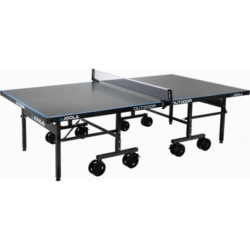 JOOLA Outdoor Tischtennisplatte J500A - Profi Tischtennistisch 6 MM Aluminium-Verbundoberfläche Wetterfest - Klappbares Untergestell, inkl. Netz