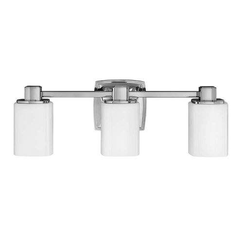 LED Wandleuchte, chrom poliert, Opalglas, B 55,9 cm
