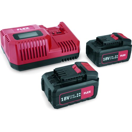 Flex P Akku-Pack Power 55 R Set Li-Ion 18V 5Ah Ladegerät Werkzeugakku Ersatzakku