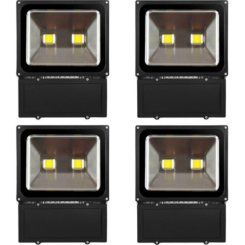 4pcs 100W LED Fluter Außen Strahler Flutlicht,Greenmigo Warmweiß Wasserdicht IP65 Super Helles Sicherheitsbeleuchtung für Garten,Hof,Lager,Platz,Plakatwand