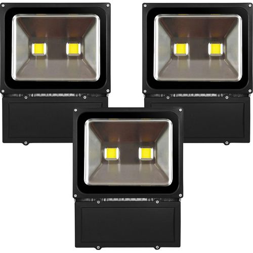 3pcs 100W LED Fluter Außen Strahler Flutlicht,Greenmigo Warmweiß Wasserdicht IP65 Super Helles Sicherheitsbeleuchtung für Garten,Hof,Lager,Platz,Plakatwand