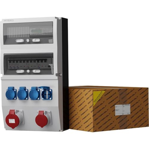 Stromverteiler eXT-S/FI 32A 16A 4x230V + 3Phasige Stromzähler Mennekes Doktorvolt® 0823