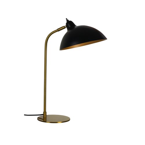 Tischlampe, Tischleuchte, Nachttischlampe, Schreibtischlampe, LED Leselampe, Futura H55 Antik Messing/black
