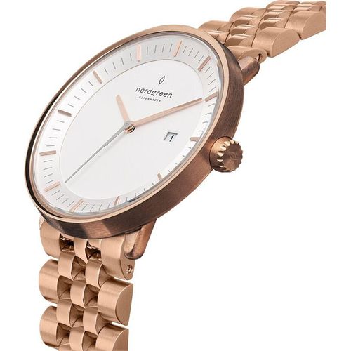 nordgreen Damen Uhr PH36RG5LROXX Philosopher Rosé vergoldet mit Datumsanzeige