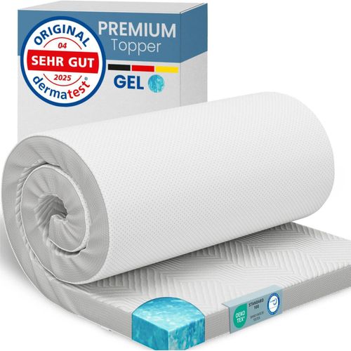 ELONEO Gel Topper 180x200cm, Matratzentopper aus 5 cm hohem Gel-Memory- Schaum, atmungsaktiver 3D-Netz Bezug, Bequeme Matratzenauflage für das Bett