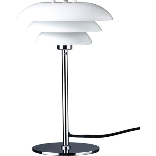 Tischlampe, Tischleuchte, Nachttischlampe, Schreibtischlampe, LED Leselampe, DL20 Kleine Opal/chrom Metall