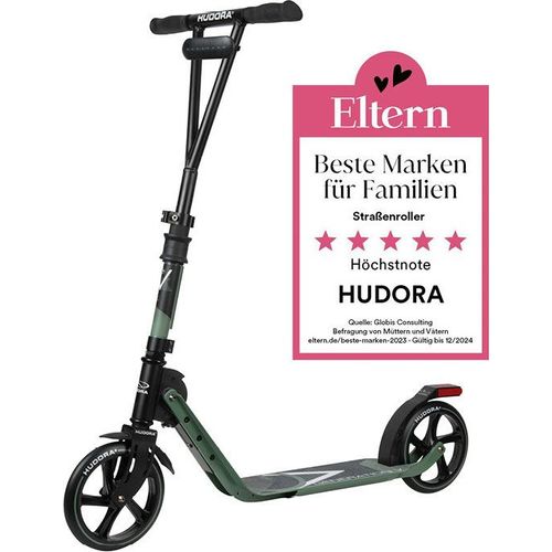 HUDORA BigWheel® Generation V 205, Scooter schwarz - Klappbar & Höhenverstellbar - Tretroller für Kinder, Jugendliche & Erwachsene - bis zu 100kg - Cityroller