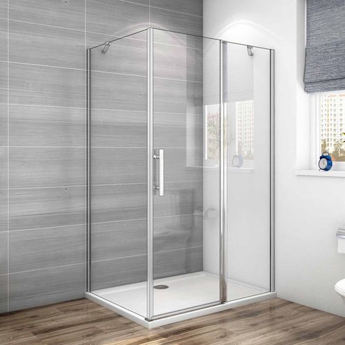 80x80x195cm Duschkabine Eckeinstieg Duschkabine Drehtür Duschwand Duschkabine 6mm Nano Glas