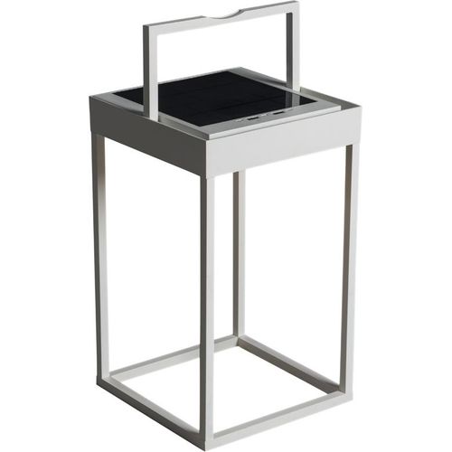 Konstsmide | Portofino Solar/USB-Laterne| weiß lackiertes Aluminium | 7815-250