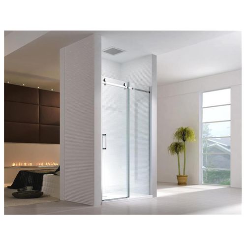 Glaszentrum Hagen - 130x195cm Nischentür Schiebetür Duschtür Nischendusche - ESG Glas