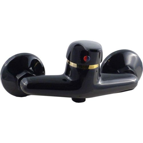 Einhebel Dusche Bad Armatur schwarz/gold