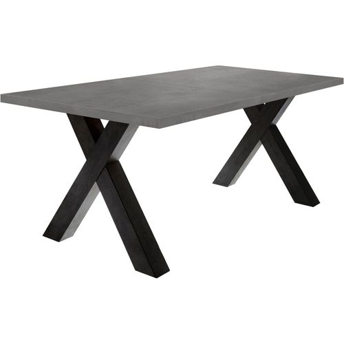 Esstisch ausziehbar Eike 7 140 x 90 x 75 Esszimmertisch Schwarzstahl/Graphit 13436-140
