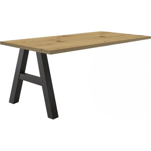 Computertisch Edin 9 160 x 70 x 75 Schreibtisch schwarzstahl/asteiche 13725