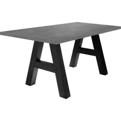 Esstisch ausziehbar Elia 7 140 x 90 x 75 Esszimmertisch Schwarzstahl/Graphit 13300-140