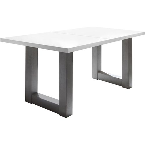 Esstisch ausziehbar Eila 3 160 x 90 x 75 Esszimmertisch Graphit/Weiß Matt Lack 13344-160