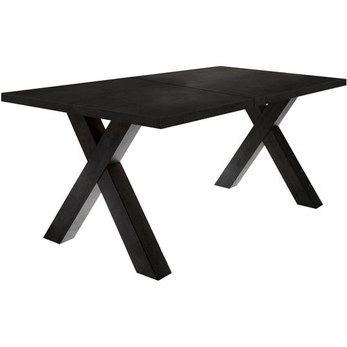 Esstisch ausziehbar Eike 7 140 x 90 x 75 Esszimmertisch Schwarzstahl 13439-140