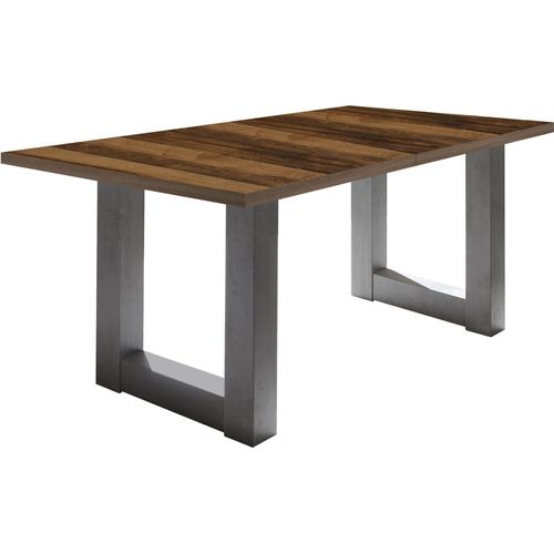 Esstisch ausziehbar Eila 3 160 x 90 x 75 Esszimmertisch Graphit/Plankeneiche 13339-160