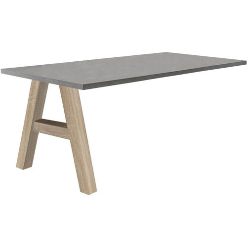 Computertisch Edin 7 160 x 70 x 75 Schreibtisch eiche sägerau/graphit 13718
