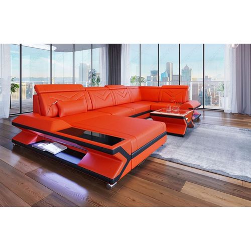 Leder Wohnlandschaft Napoli Premium Kunstleder