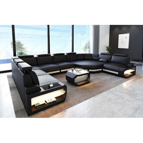 Leder Wohnlandschaft Asti Echtleder
