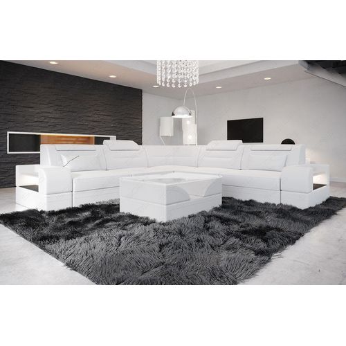 Ecksofa Trivento Kunst-Echtleder Mix