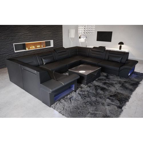 Leder Wohnlandschaft Brianza echtes Büffelleder