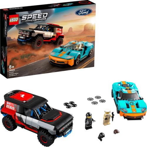 LEGO 76905 Speed Champions Ford GT Heritage Edition und Bronco R Rennauto, Modellauto, Spielzeugauto