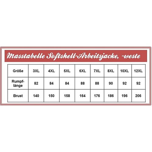 Übergrössen Arbeits-Softshelljacke/-weste marc & mark Reflektor Gelb 3XL