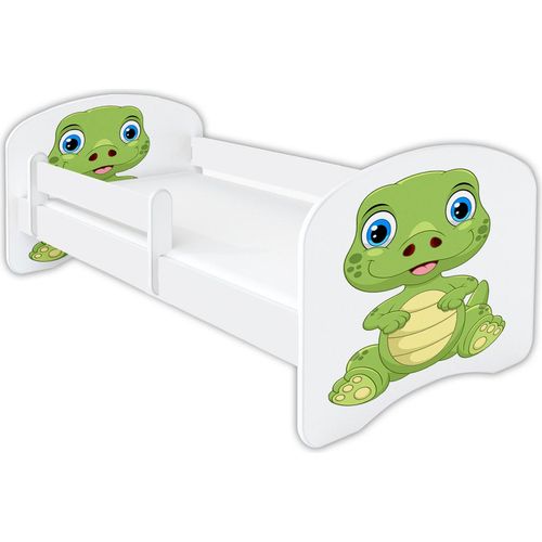 Dinosaurier, Kinderbett Babybett mit Matratze 70x140, 80x160, 80x180cm, Bettgröße:160 x 80 cm, Mit Schublade:Ohne Schublade, Muster :12