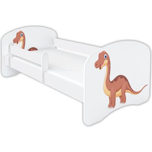 Dinosaurier, Kinderbett Babybett mit Matratze 70x140, 80x160, 80x180cm, Bettgröße:180 x 80 cm, Mit Schublade:Ohne Schublade, Muster :08