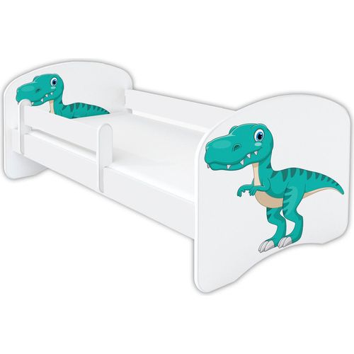 Dinosaurier, Kinderbett Babybett mit Matratze 70x140, 80x160, 80x180cm, Bettgröße:180 x 80 cm, Mit Schublade:Ohne Schublade, Muster :10