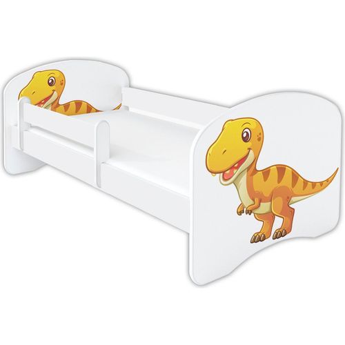 Dinosaurier, Kinderbett Babybett mit Matratze 70x140, 80x160, 80x180cm, Bettgröße:180 x 80 cm, Mit Schublade:Ohne Schublade, Muster :09