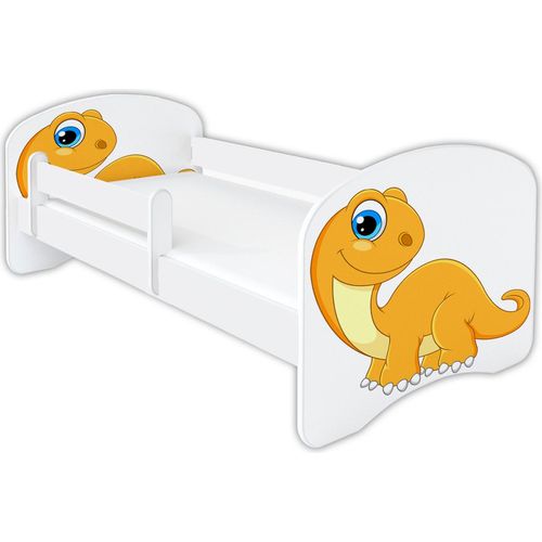 Dinosaurier, Kinderbett Babybett mit Matratze 70x140, 80x160, 80x180cm, Bettgröße:180 x 80 cm, Mit Schublade:Ohne Schublade, Muster :11