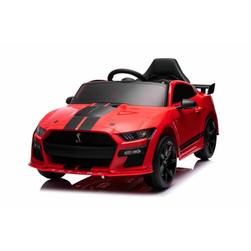 Ford Shelby Mustang GT 500 Cobra Elektroauto für Kinder, Rot, 2,4-GHz-Fernbedienung, USB-Eingang, LED-Leuchten, 2 x 30-W-Motor, ORIGINAL-Lizenz
